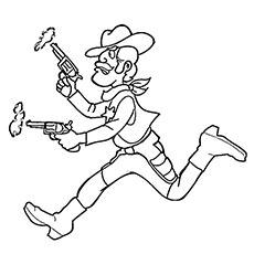 Cowboy coloring page