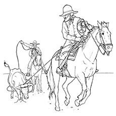 Cowboy coloring page