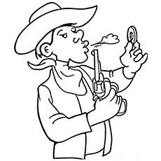 Cowboy coloring page