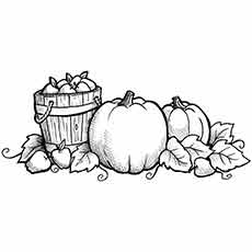 Fall themed coloring page