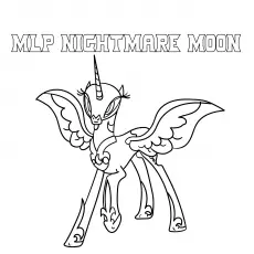 Nightmare Moon, My Little Pony coloring page_image