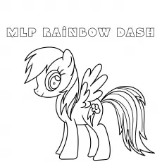 Rainbow Dash, My Little Pony coloring page_image