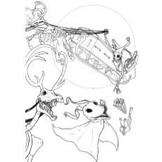 Nightmare Before Christmas Coloring Pages PDF - Coloringfolder.com  Christmas  coloring pages, Nightmare before christmas drawings, Halloween coloring  pages