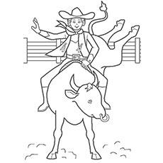 rodeo cowboy coloring pages