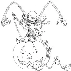 Pumpkin fest, Nightmare Before Christmas coloring page
