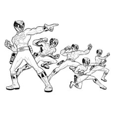 Power Rangers Mega Force ready for action coloring page