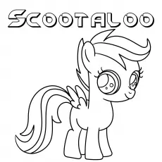 Scootaloo, My Little Pony coloring page
