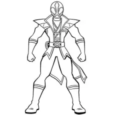Silver Power Ranger Mega Force coloring page_image