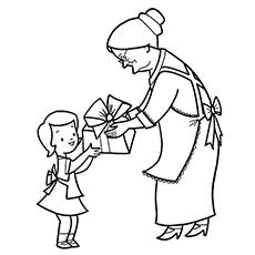 Happy birthday grandma coloring page