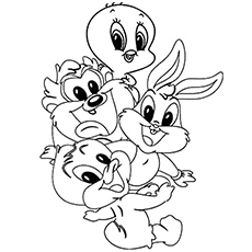 Baby bunny coloring page