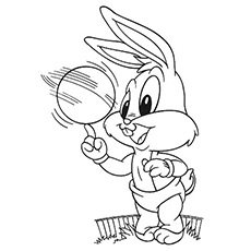 Bunny with big eyes coloring page