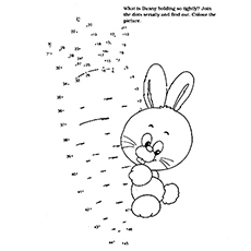 Complete the bunny coloring page