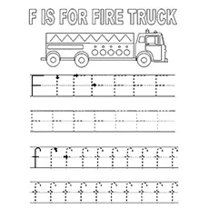 Letter F for color truck coloring page_image