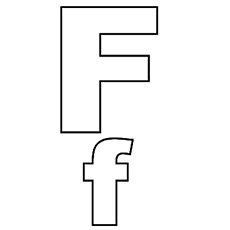 Letter F uppper case and lower case coloring page