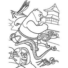 Kung Fu Panda in China coloring page