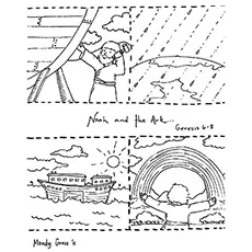 Story of Noah and the ark coloring page