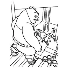 Kung Fu Panda Po and Lord Shen coloring page