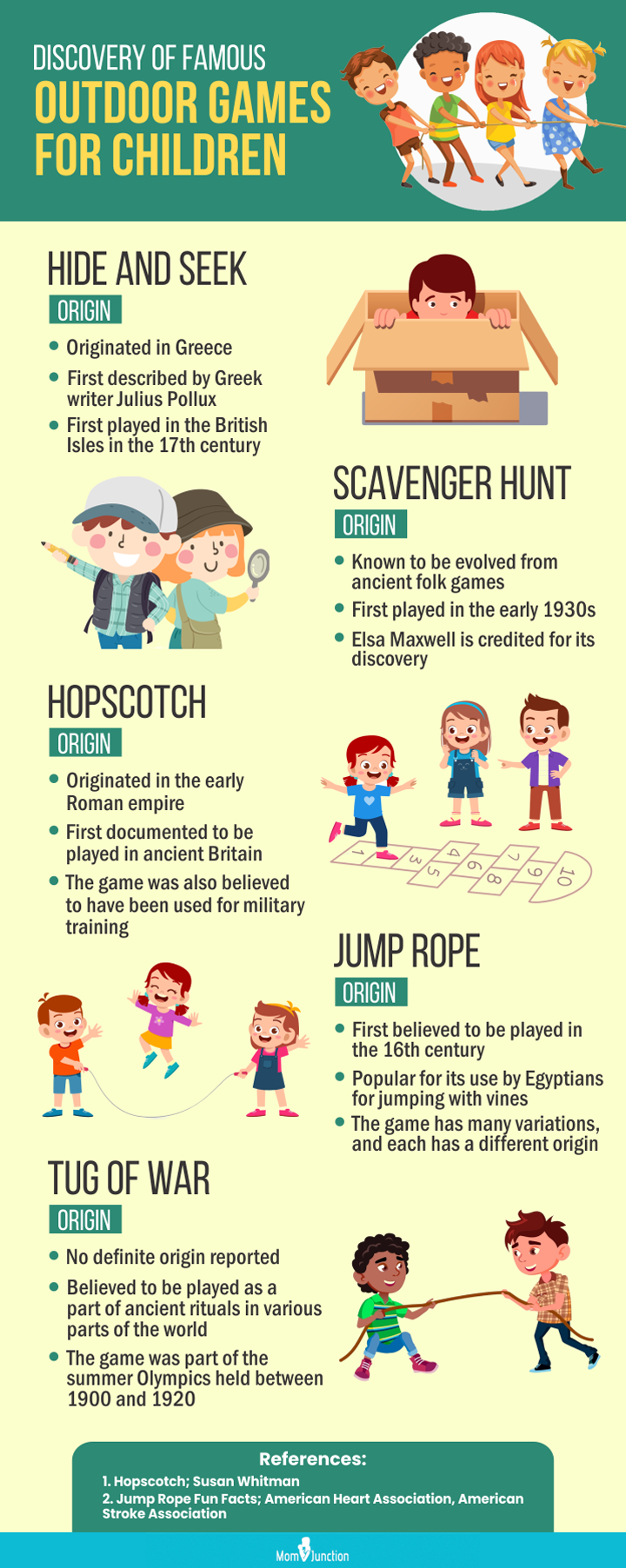 outdoor games and activities for kids to stay active [infographic]