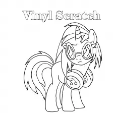 Vinyl Scratch, My Little Pony coloring page_image