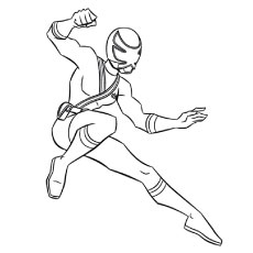 Yellow Power Ranger Mega Force coloring page