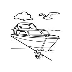 Resting boat coloring page