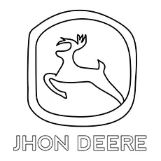 A Leaping Deer John Deere Coloring Pages