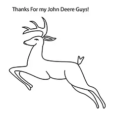 A Thankful Deer John Deere Coloring Pages