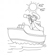 A tiny little ship coloring page