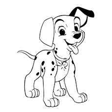 Baby puppy coloring page