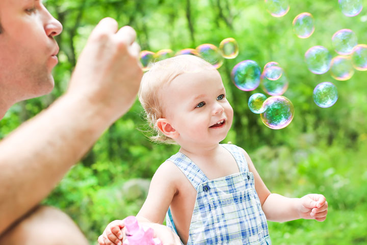 Bubbles Everywhere activities for 8 month old baby