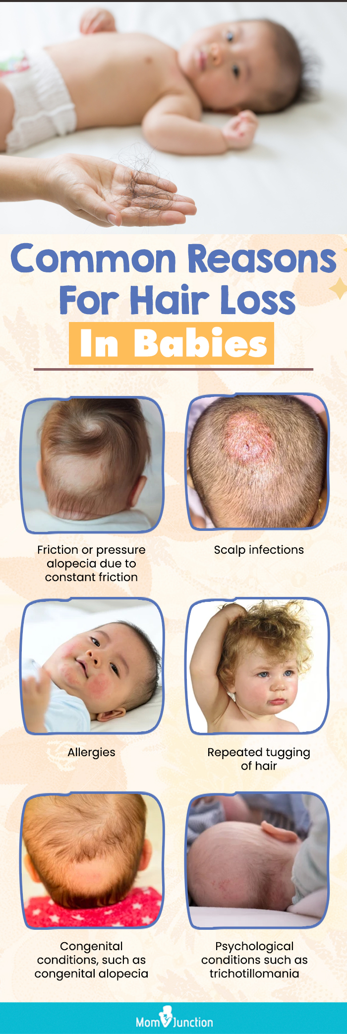 common reasons for hair loss in babies (infographic)