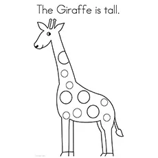 Giraffe Is Tall coloring page