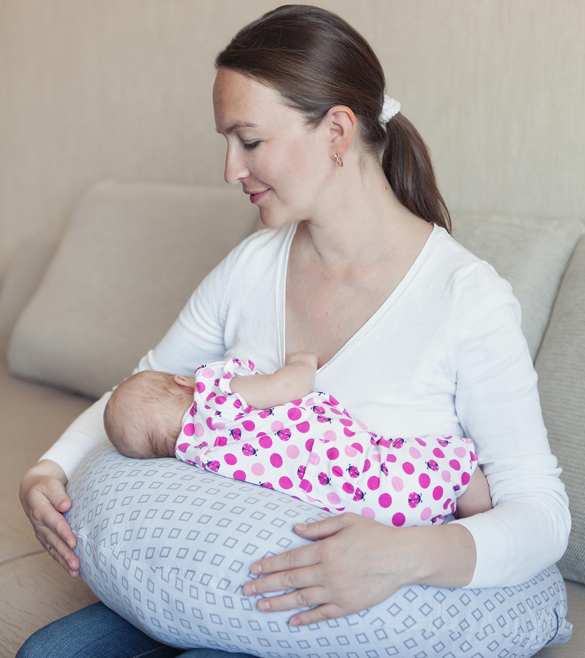 Fox Baby Detachable Feeding Pillows Anti Roll Prevent Flat Self Feeding Nursing Pillow Portable Breast Feeding Pillows 