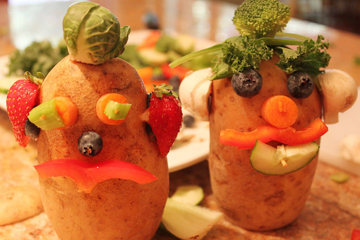 Mr. potato head fruits and vegetables craft ideas for kids