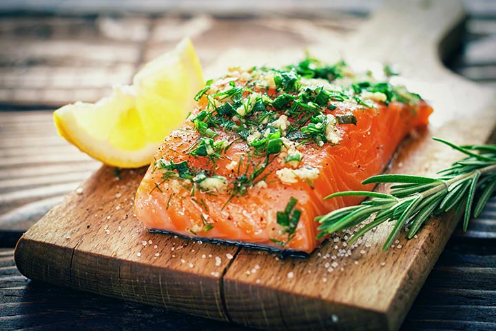 Salmon for nutritional requirements in third trimester