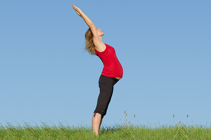 Baba Ramdev yoga asanas for pregnant women, Tadasana (mountain pose)