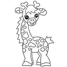 giraffe face coloring page