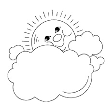 The Beautiful Sun, weather coloring page