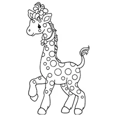 Picture of Giraffe Prancing coloring page