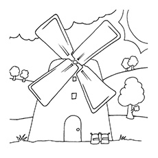 The Hush Blows The Wind, weather coloring page