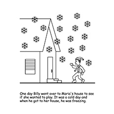 Little Billy Wants To Play, weather coloring page
