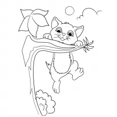 The peek a boo cat coloring page_image