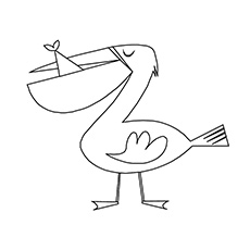 The Pelican Bird Coloring Pages