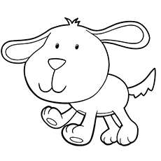 Pup in motion coloring page