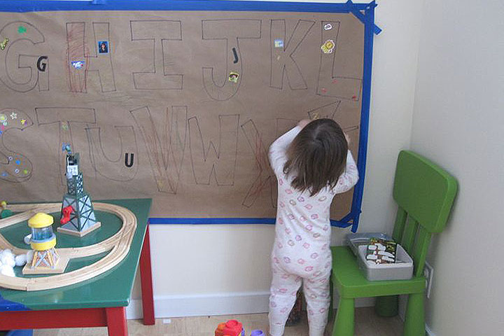 Wall mural art alphabet craft ideas for toddler