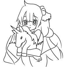 98 Coloring Pages Unicorn Girl  HD