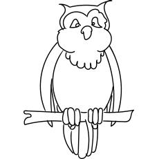 Archimedes owl coloring page