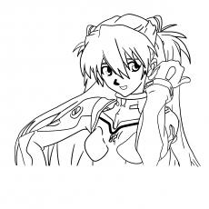 Asuka Langley Soryu, Anime coloring pages