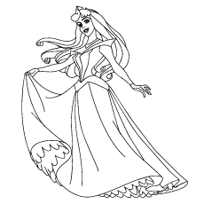 Aurora disney princess coloring pages