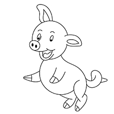 Little pig coloring page